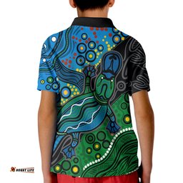Aboriginal Platypus Polo Shirt KID Tribal No.2