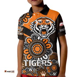 NRL Wests Tigers Combine Dolphins Rugby Kid Polo Shirt Aboriginal Vibe