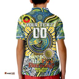 Custom NAIDOC Week 2024 Eels Kid Polo Shirt Mascot Rugby