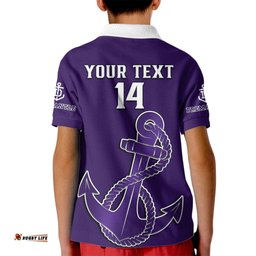 Personalised Fremantle Dockers FootballKid Polo Shirt Go Freo Sporty Version 01