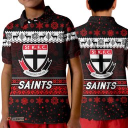 St Kilda Saints Polo Shirt KID Christmas Simple Style