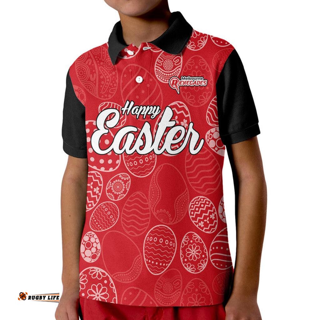 Custom Personalised Melbourne Renegades Cricket Happy Easter Day Kid Polo Shirt Simple Style