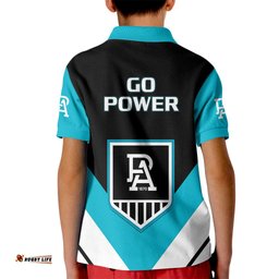 Port Adelaide FootballKid Polo Shirt Go Power Sporty Style