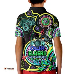 NAIDOC WeekKid Polo Shirt Indigenous Tribal Ver.02 - Yellow