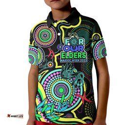 NAIDOC WeekKid Polo Shirt Indigenous Tribal Ver.02 - Yellow