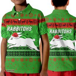 South Sydney Rabbitohs Polo Shirt KID Christmas Simple Style - Green