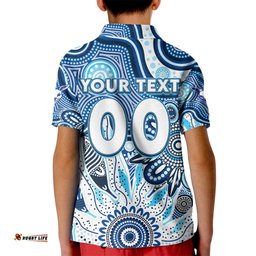 Personalised Kangaroos NAIDOC Week 2024 Kid Polo Shirt Aussie Aboriginal Art