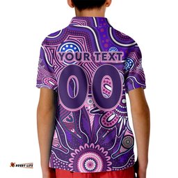 Personalised Freo NAIDOC Week 2024 Kid Polo Shirt Aussie Aboriginal Art