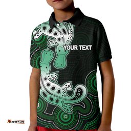 Custom PersonalisedAboriginal Platypus Polo Shirt KID Dot Patterns Style No.3