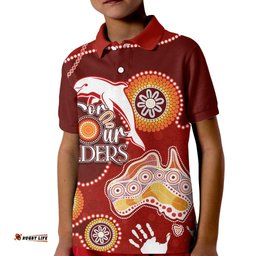 Personalised NAIDOC WeekNRL Dolphins For Our Elders Kid Polo Shirt