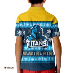 Gold Coast Titans Polo Shirt KID Christmas-