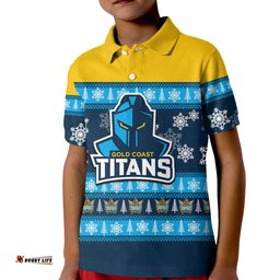 Gold Coast Titans Polo Shirt KID Christmas-