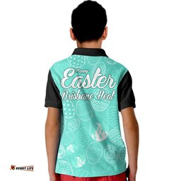 Brisbane Heat Cricket Happy Easter Day Kid Polo Shirt Simple Style