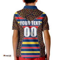 AFL - Crows Kid Polo Shirt Mix Dot Aboriginal