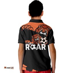 Brisbane Roar Soccer Kid Polo Shirt The Roar Mascot