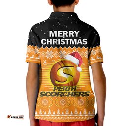 Perth Scorchers Cricket Polo Shirt KID Aboriginal Merry Christmas