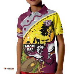 Eagles Rugby ANZAC Day Kid Polo Shirt Silvertails Rosemary Starry Night