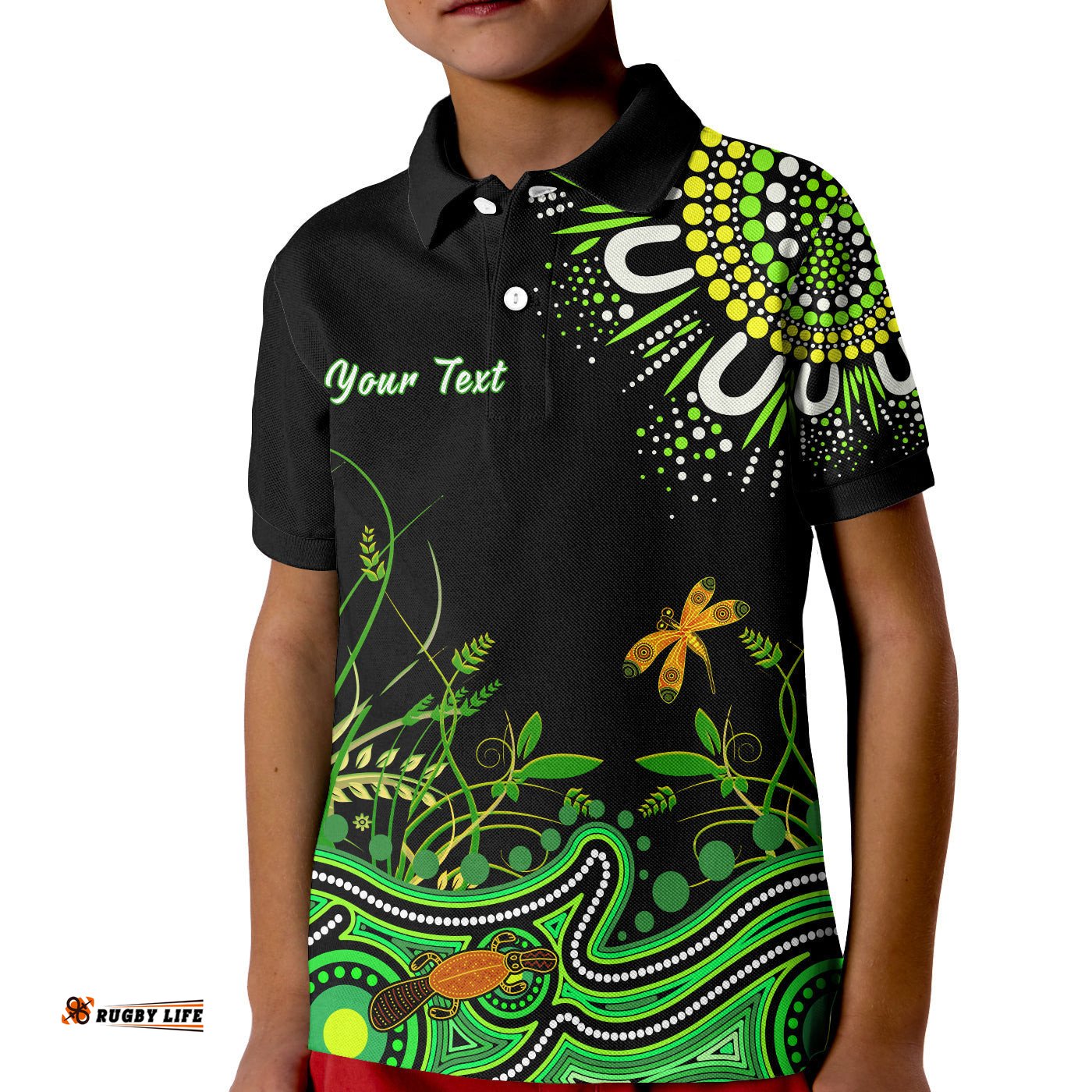 Custom Personalised Happy King Island Show Polo Shirt KID Aboriginal Tasmania Australia