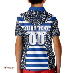 AFL - North Kid Polo Shirt Mix Dot Aboriginal