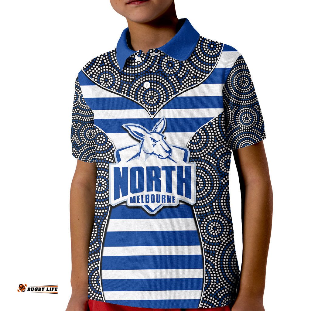 AFL - North Kid Polo Shirt Mix Dot Aboriginal