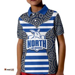AFL - North Kid Polo Shirt Mix Dot Aboriginal