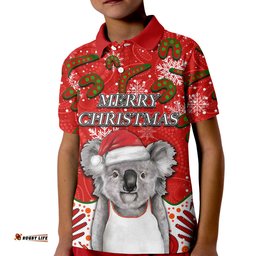 Australia Koala Polo Shirt KID Christmas Mix Aboriginal