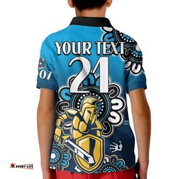 Custom Personalised NRL Gold Coast Titans Rugby GLD 2007 Aboriginal Kid Polo Shirt