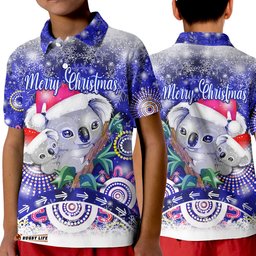 Australian Koala Christmas Polo Shirt KID Original Style - Blue