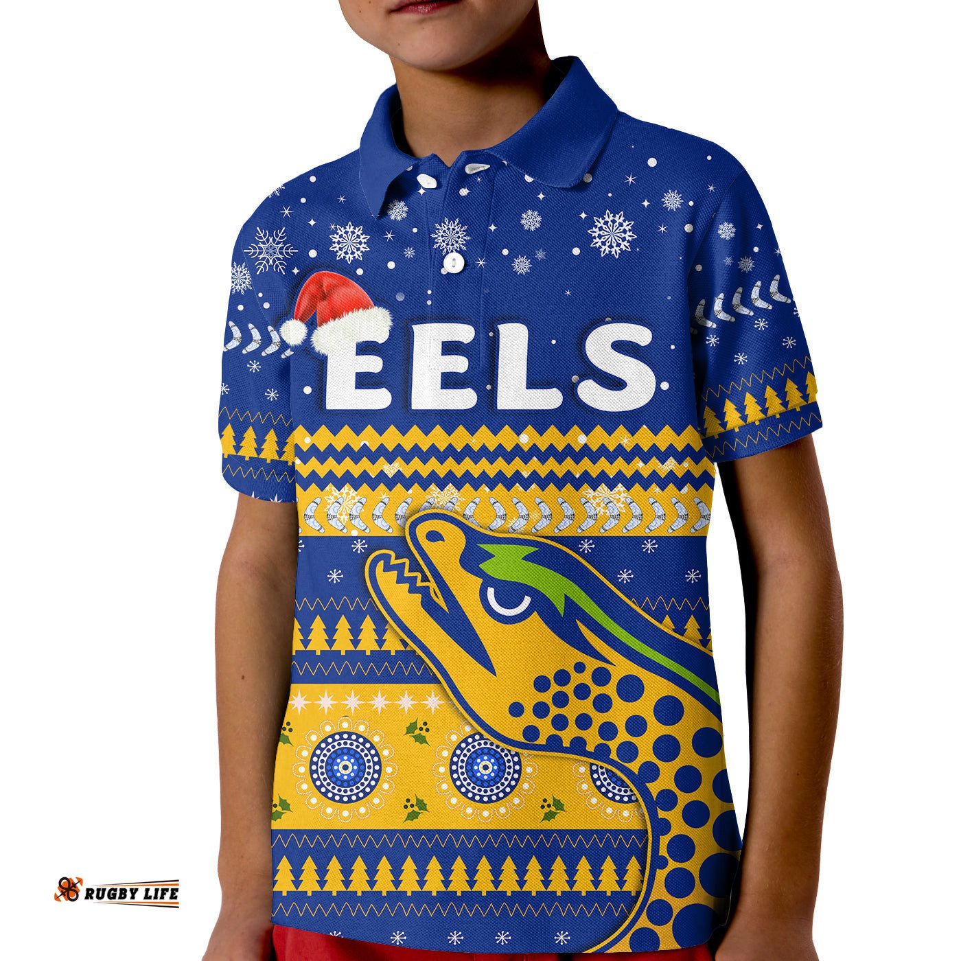 Eels Unique Polo Shirt KID Merry Christmas Parramatta