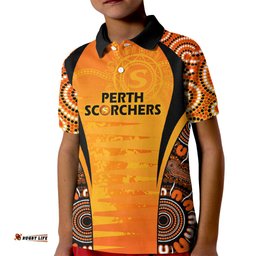 Made Tough Scorchers Custom Kid Polo Shirt Champions BBL13 Aboriginal Version