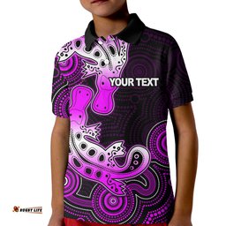 Custom PersonalisedAboriginal Platypus Polo Shirt KID Dot Patterns Style No.1