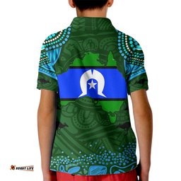 Torest Trait Islands Mix Aboriginal Pattern Kid Polo Shirt TS04