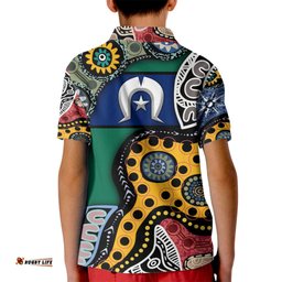 Torest Trait Islands Mix Aboriginal Pattern Kid Polo Shirt TS04