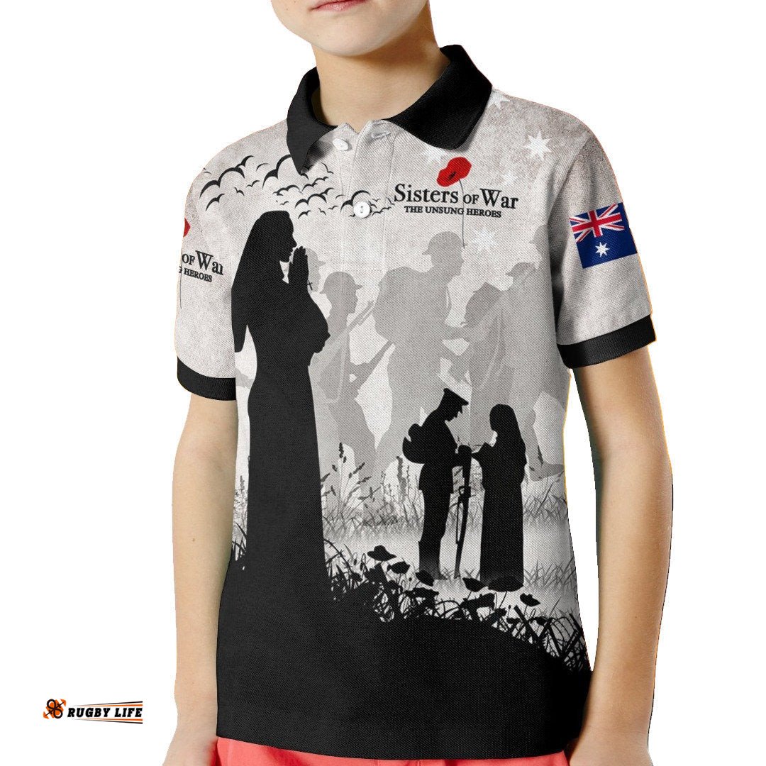 Anzac Day Polo Shirt Kids - Sisters Of War