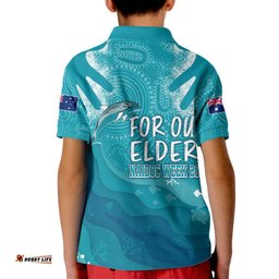 NAIDOC WeekKid Polo Shirt For Our Elders Torres Strait Dolphin Aboriginal Dot Arts