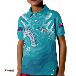 NAIDOC WeekKid Polo Shirt For Our Elders Torres Strait Dolphin Aboriginal Dot Arts