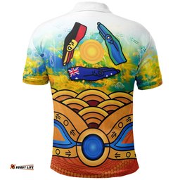 Aboriginal Kid Polo Shirts, Australia Kangaroo Naidoc Week-