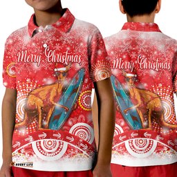 Australia Kangaroo Christmas Polo Shirt KID Original Style - Red