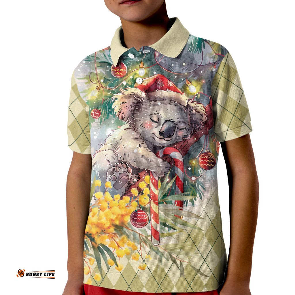 Have A Koala-ty Christmas in July Kid Polo Shirt