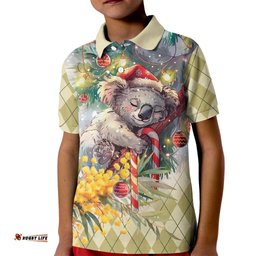 Have A Koala-ty Christmas in July Kid Polo Shirt