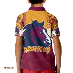 NRL Broncos ChampionsKid Polo Shirt Proud Newcastle Aboriginal Vibe