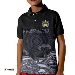 Custom Cowboys Rugby Kid Polo Shirt The Starry Night Indigenous