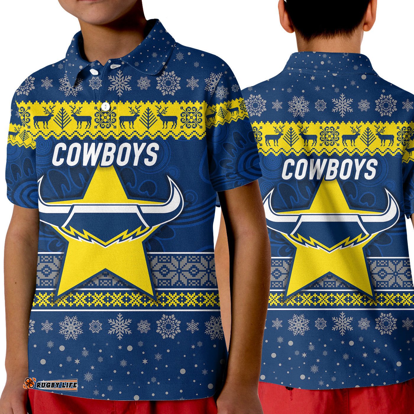 North Queensland Cowboys Polo Shirt KID Christmas Simple Style