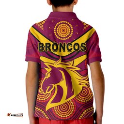 Broncos NAIDOC WeekPolo Shirt KID Aboriginal Get Up