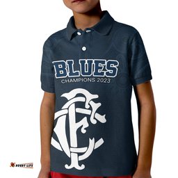 AFL Blues ChampionsKid Polo Shirt Proud Carlton Aboriginal Vibe