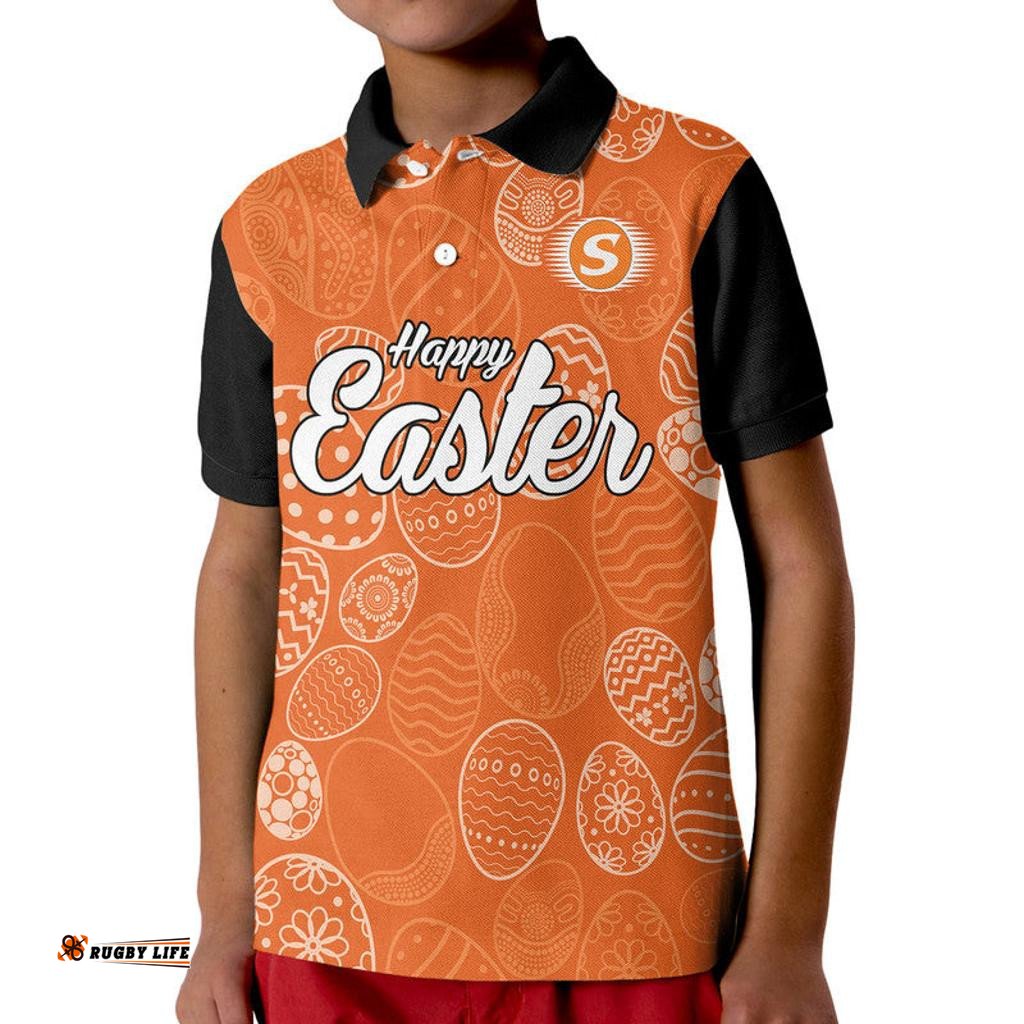 Custom Personalised Perth Scorchers Cricket Happy Easter Day Kid Polo Shirt Simple Style