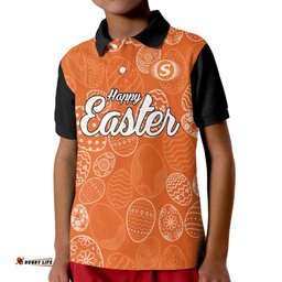 Custom Personalised Perth Scorchers Cricket Happy Easter Day Kid Polo Shirt Simple Style