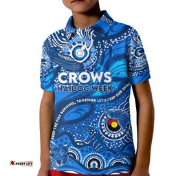 Custom NAIDOC Week 2024 Cats Kid Polo Shirt Aboriginal Animals Keep The Fire Burning