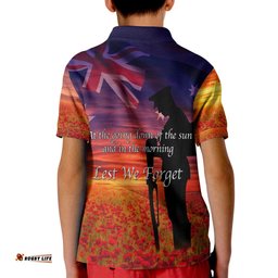 Anzac Day Polo Shirts Kid - Lest We Forget