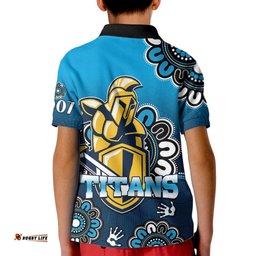 NRL Gold Coast Titans Rugby GLD 2007 Aboriginal Kid Polo Shirt